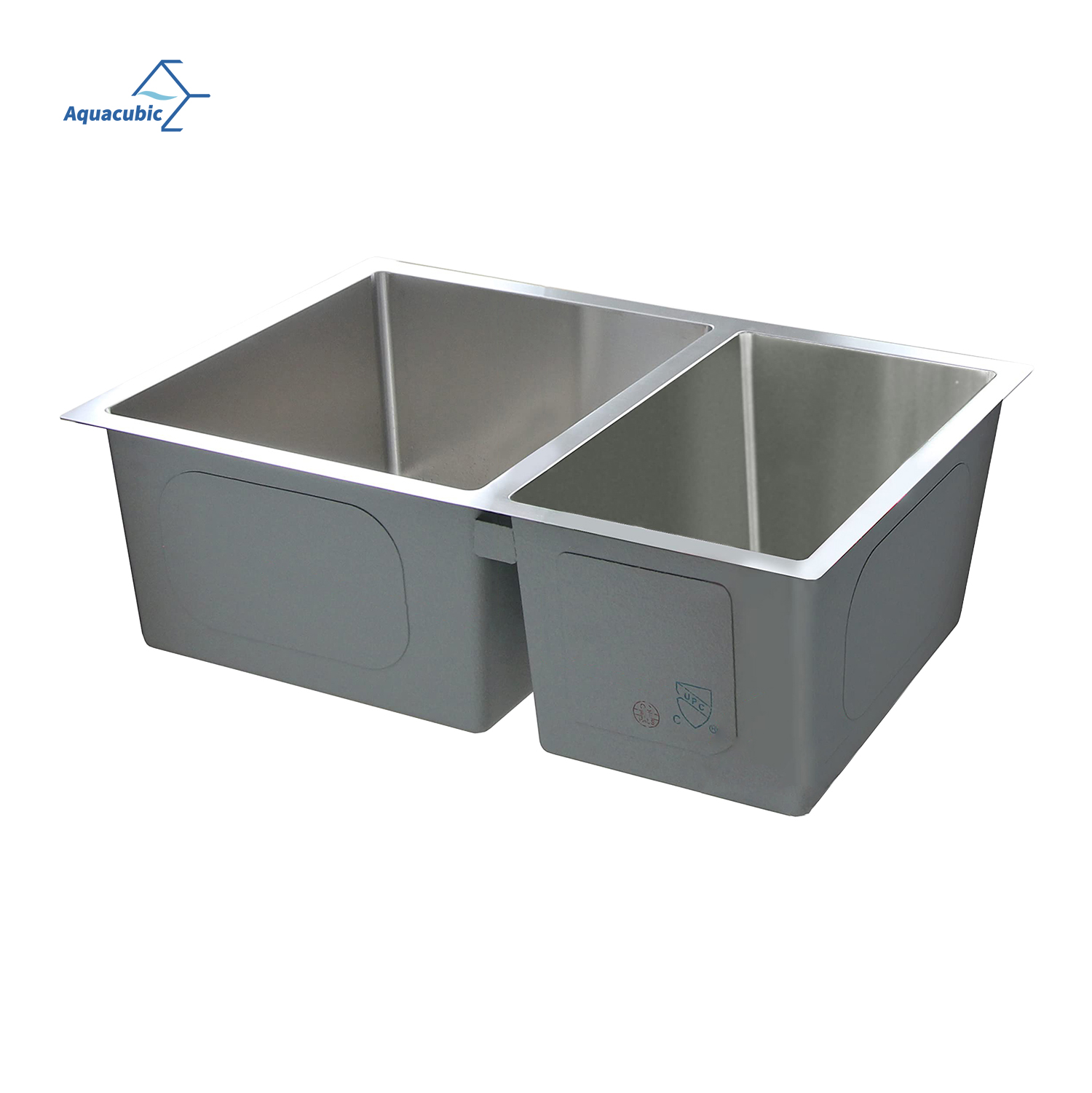 Custom High Grade Stainless Steel Double Sink Bowl Kitchen Sink Handmade Produced in Thailand