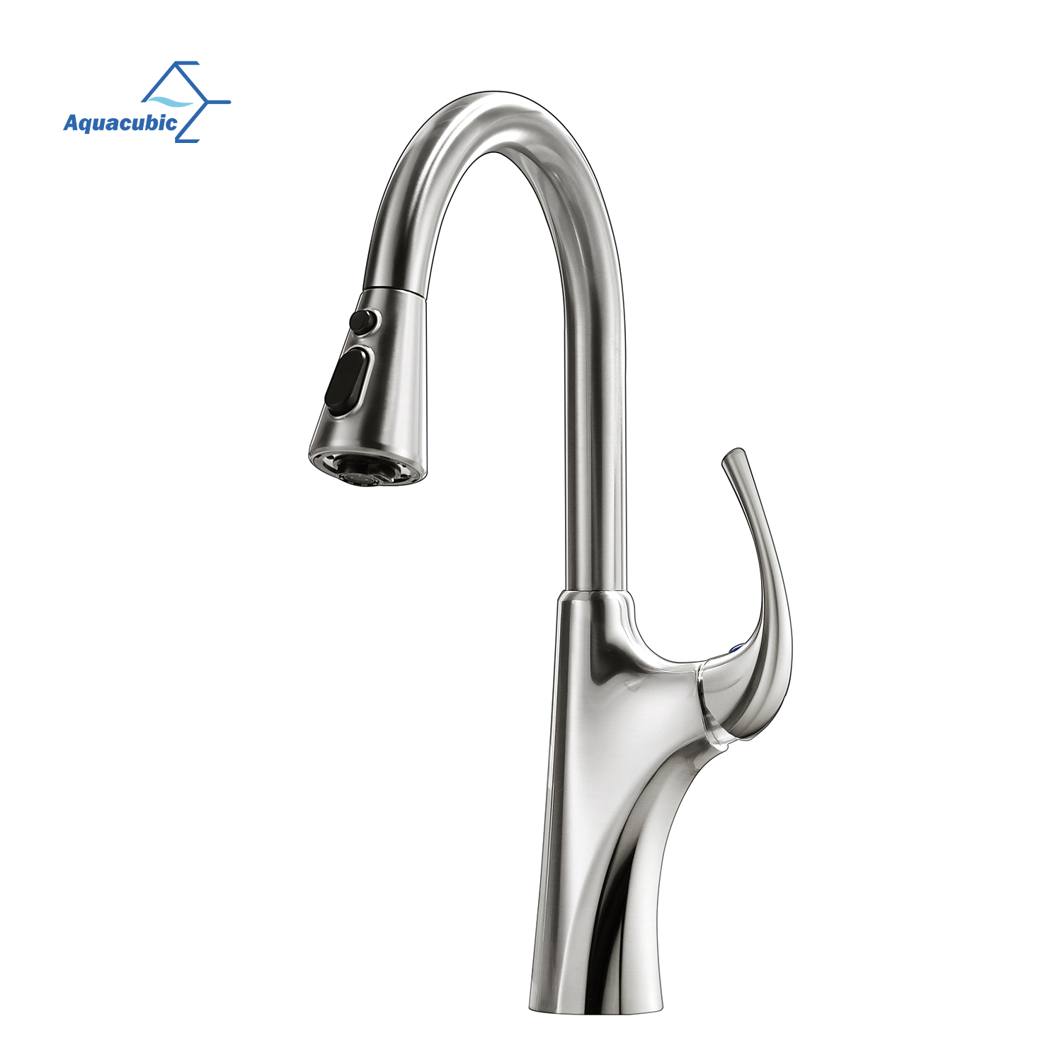Aquacubic Lead-free Waterway cUPC Sanitary Deck mount Washbasin Pull Out Kitchen Faucet