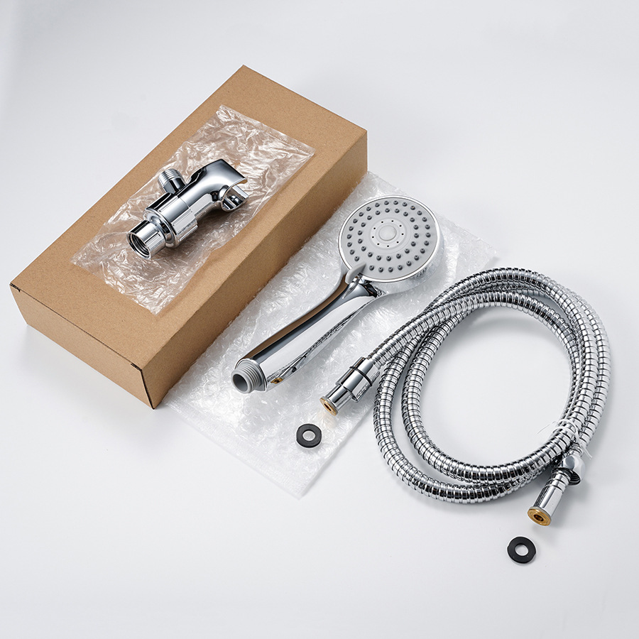 Detachable High Pressure 3 Modes Transparent Chrome Shower Head ABS Filtered Handheld Shower Head