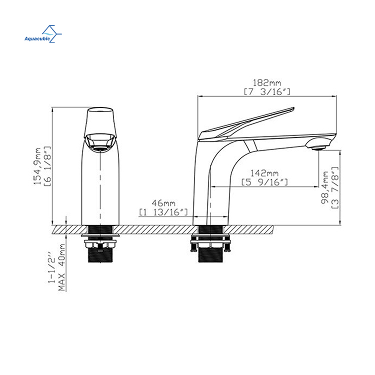 High Quality Factory Chrome Basin Faucet Mixers Taps CUPC Brass Basin Faucet