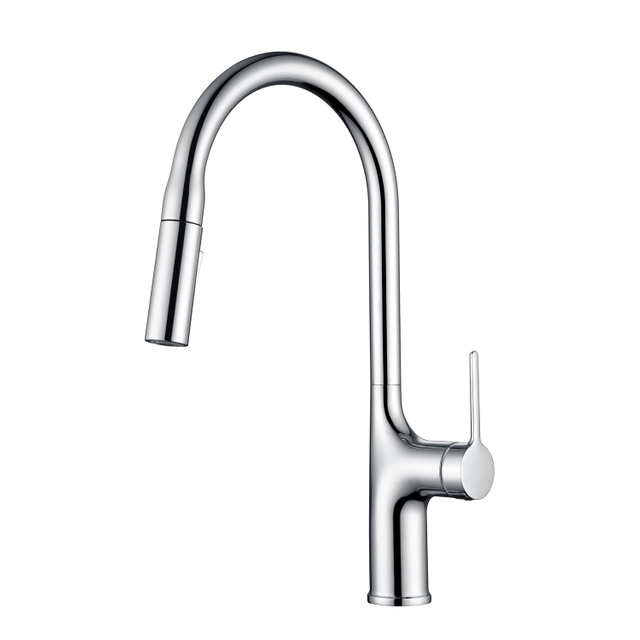 cUPC Certified Gooseneck Pull Down Kitchen Faucet with Single Handle & Sprayer Wholesale 