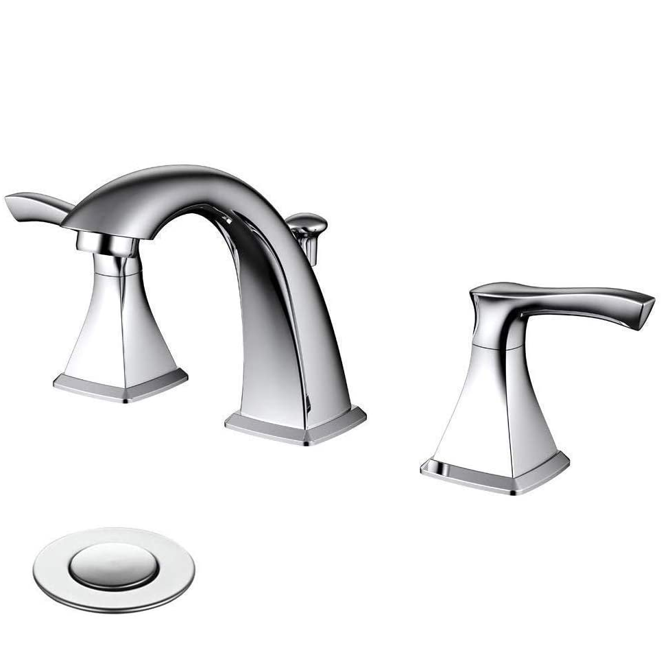 cUPC UPC Luxury Widespread Double Handles Bathroom Sink Basin Water Mixer Faucet