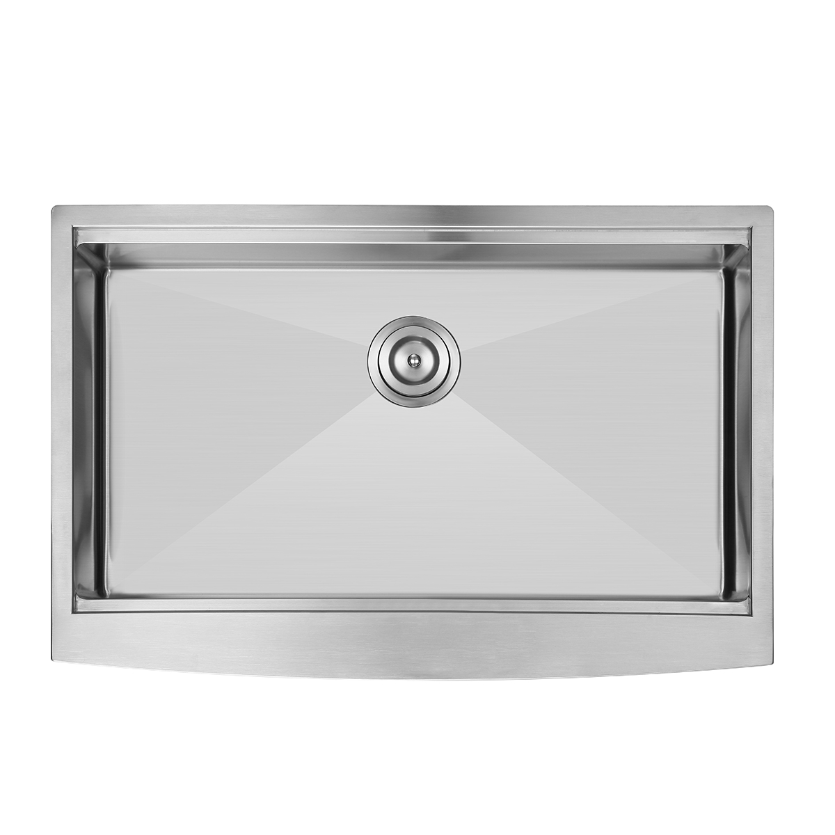 Farmhouse 304 Stainless Steel Handmade Apron Front Kitchen Sink with Ledge