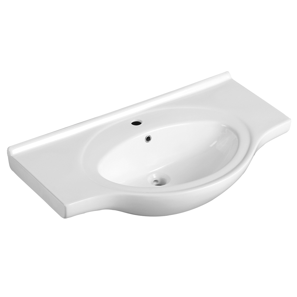 Table Cabinet Vanity Top Bathroom White Ceramic Wash Basin