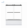 OEM ODM Frameless Shower Room Double Sliding Tempered Glass Stainless Steel Shower Door for Bath Tub