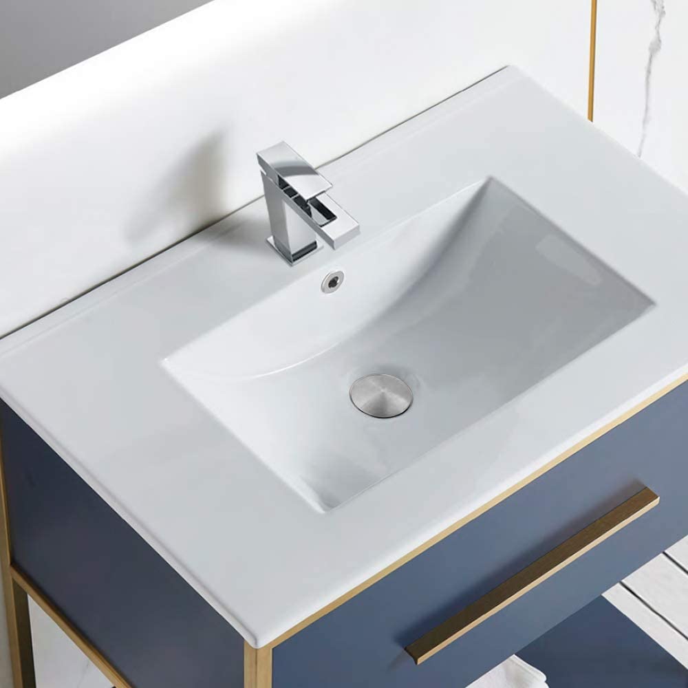 cUPC Brass Single Hole Polished Bathroom Basin Faucet with Pop Up Drain