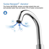 Aquacubic cUPC Lead-free 2-Handle 8 inch Widespread Chrome Bathroom Faucet with Drain Assembly