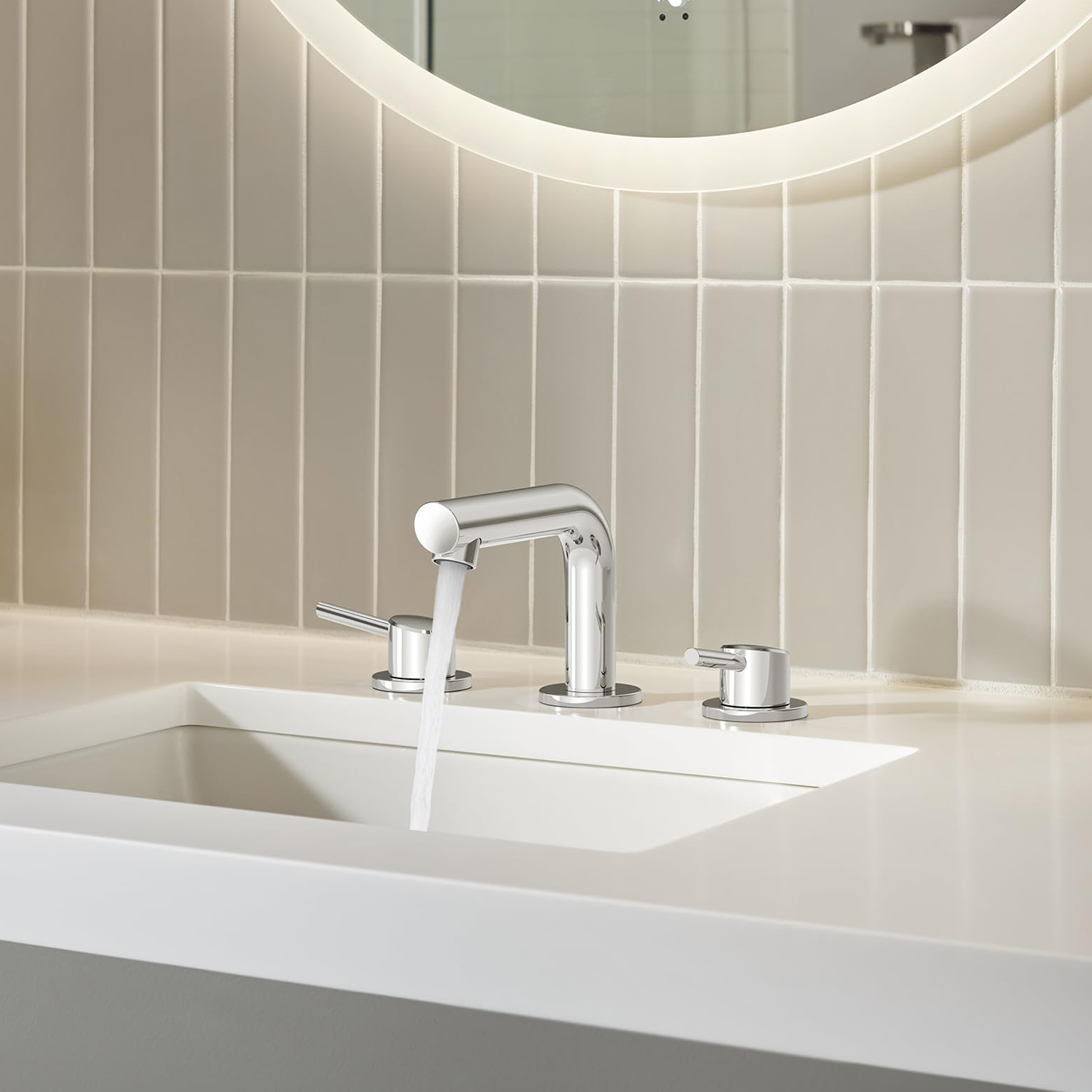 Low-arc 2-Handle Brass Vanity RV Bath Sink Faucet with 3-Hole 