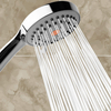 Detachable High Pressure 3 Modes Transparent Chrome Shower Head ABS Filtered Handheld Shower Head