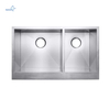 33 Inch 304 Stainless Steel Handmade 60/40 Double Bowl Farmhouse Stainless Steel Sink Supplier