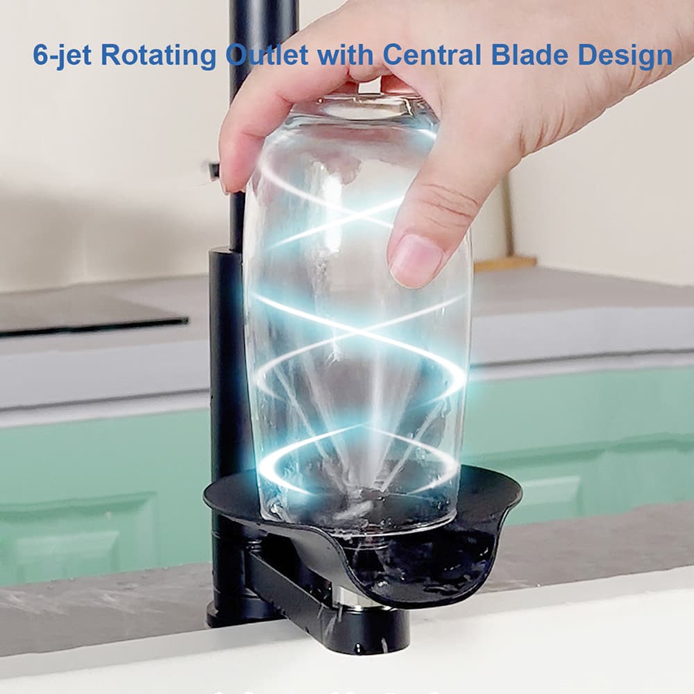 2026 New Design Stainless Steel Pull-Out Kitchen Faucet with Glass Rinser