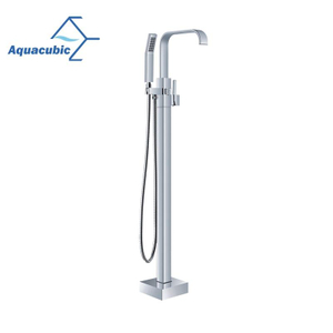 USA Floor Mounted Bathroom Tub Filler Shower Faucet Single Handle Brass Bathtub Faucet