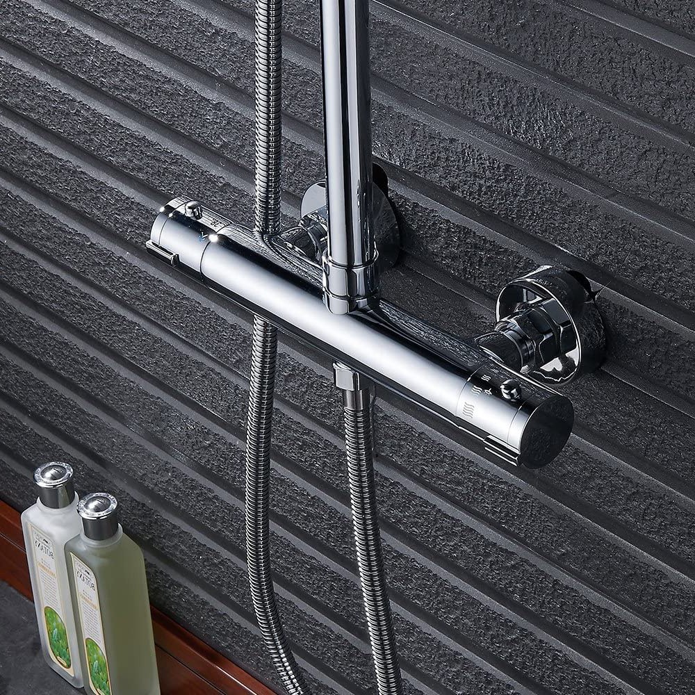 Wall Mount Shower Valve Brass Body cupc CE Chrome Finished Thermostatic Shower faucet Mixer