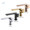 Modern Brass Chrome Bathroom Mixer Tap Deck Mount Single Handle Basin Faucet