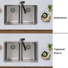 Factory Price Customization High Quality Handmade 304 Stainless Steel Double Bowl Kitchen Sinks Manufactured in Thailand