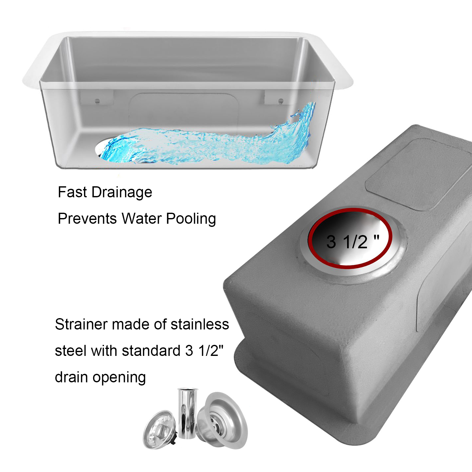Wholesale Kitchen Stainless Steel Campervan Sink Undermount RV Kitchen Caravan Sink Wash Basin