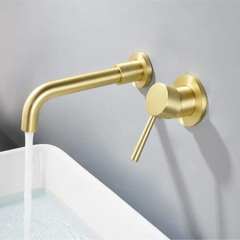 Single Hole Hot and Cold Water Lead-free Wallmount Faucet