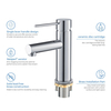 High Quality Washbasin cUPC Health Fancy Single Hole Solid brass construction Single Hole Bathroom Faucet