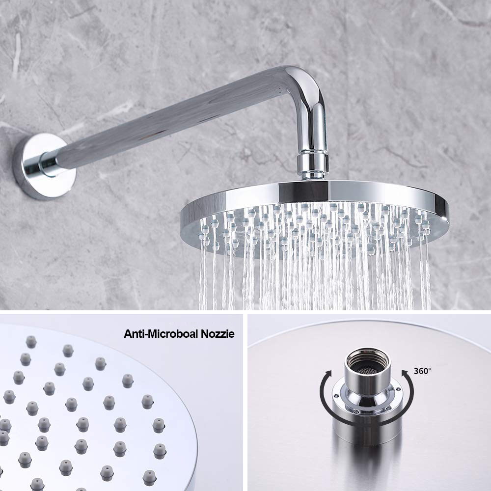 Classic Style In-Wall Brass Bath Mixer Shower Mixer Faucet CUPC Health Rain Shower Faucet