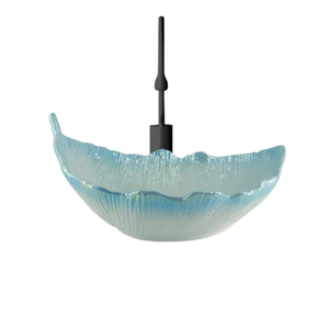 Handmade Irregular Sculptural Ceramic Vessel Sink | Electroplated Gradient Metal Finish European Avant-garde Customizable