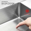Modern Design Hotel Decoration Rectangle Bathroom Wash Hand Basins Counter 304 Stainless Steel Sink