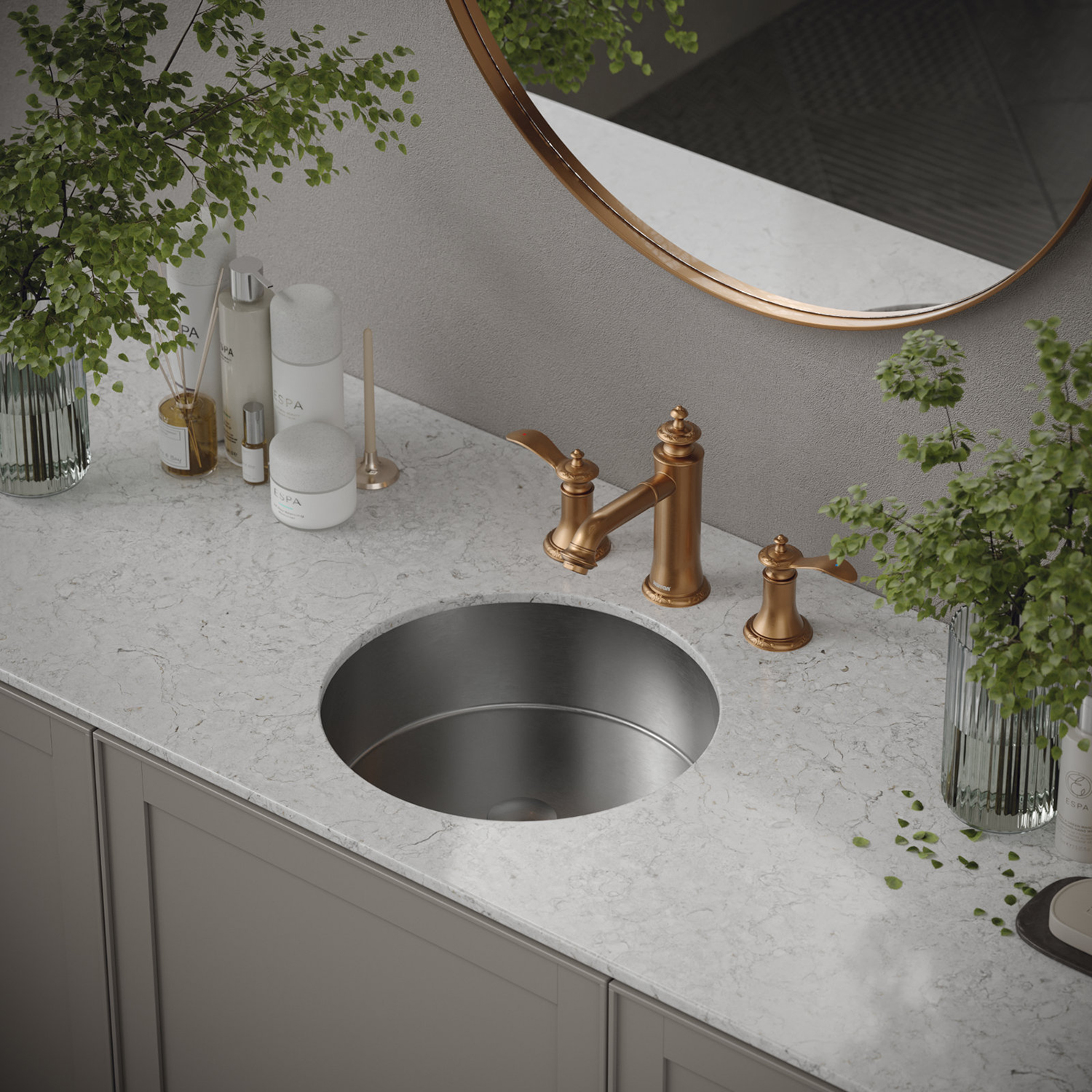 Wholesale Commercial Hand Wash Laundry Hotel Undermount Decorated Stainless Steel Round Hotel Bathroom Sink