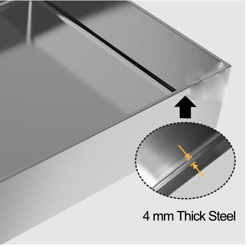 Fashion Stainless Steel Nano Rectangle Bathroom Above Counter Wash Art Basin