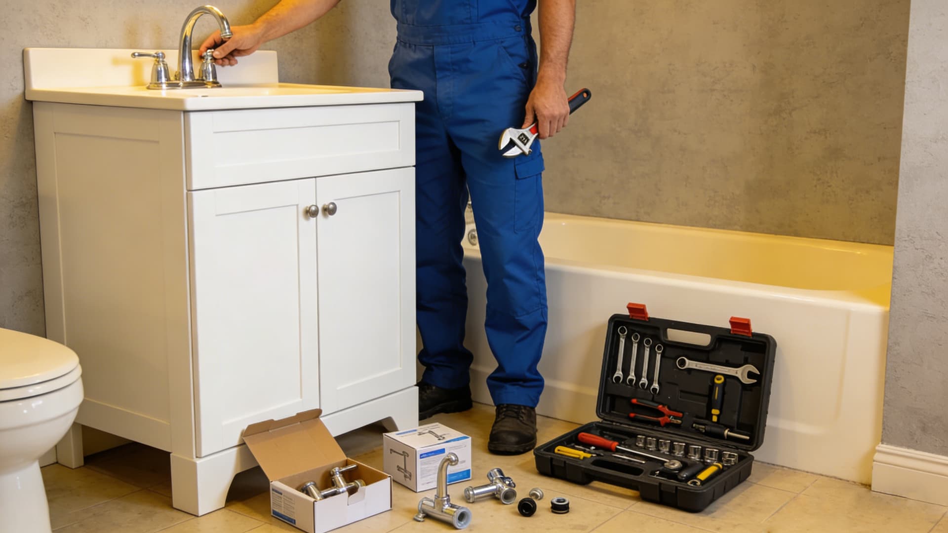 faucet installation 1