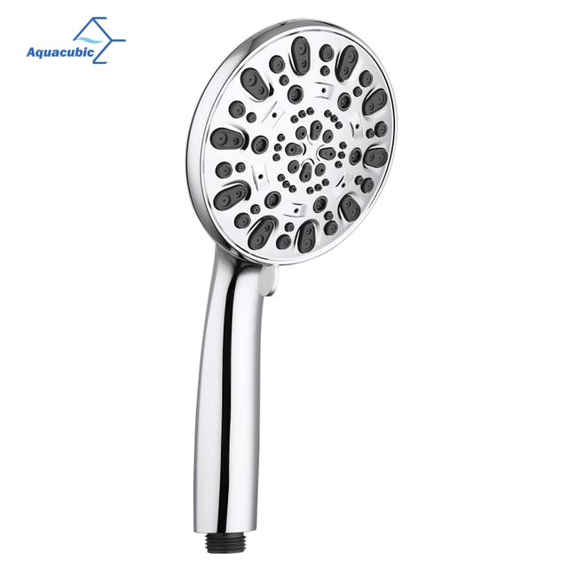 Aquacubic Pressure Boosting 5" Shower Head Spray with 6 Modes Water Saving