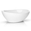 Modern Egg Shape Oval White above counter Ceramic Vessel Bathroom Sink