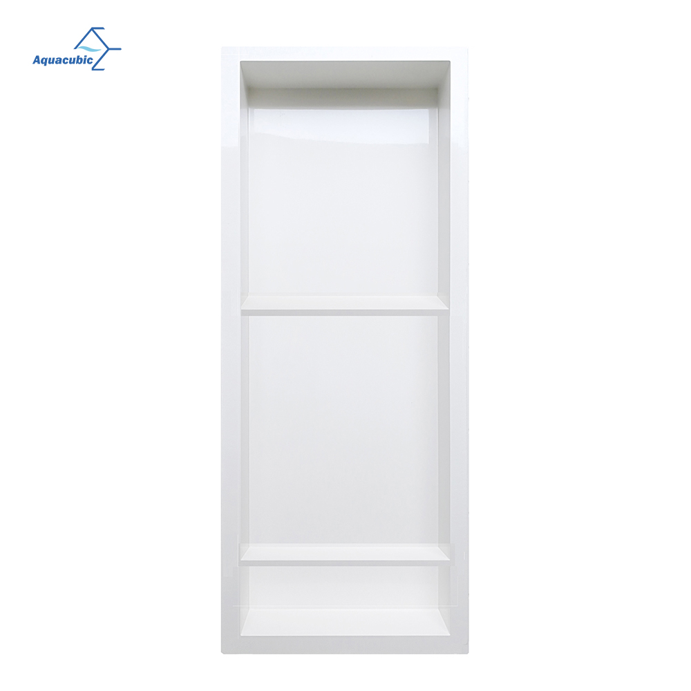 Rectangle Shower Wall Niche Tile Ready, Easy for DIY Collage, Glasstone SMC Recessed Shower Shelf