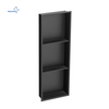 Factory Direct Bathroom 304 Stainless Steel Matte Black 3 Tier Recessed Shower Metal Niches