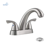 Lead-Free cUPC Lavatory Faucet Mixer Double Handle Tap Deck Mounted with Drain