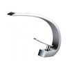 New Design Curved Solid Brass Bathroom Faucet Single Handle Vanity Sink Tap