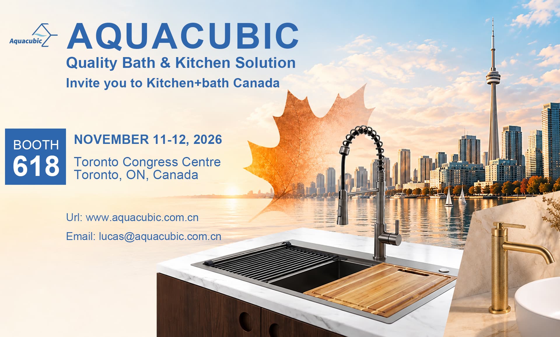 Aquacubic to Exhibit at Kitchen + Bath Canada 2026 in Toronto