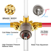 Concealed Shower Set Brass Wall Mounted Rainfall Shower System Single Handle Bathroom Mixer Set