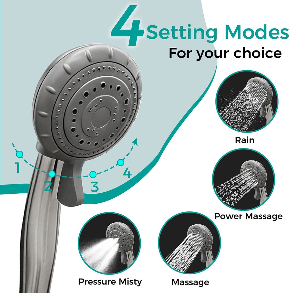 ADA Compliant Slide Bar Shower Set, 250lb Grab Bar Stainless Steel | Accessible Project Supplier