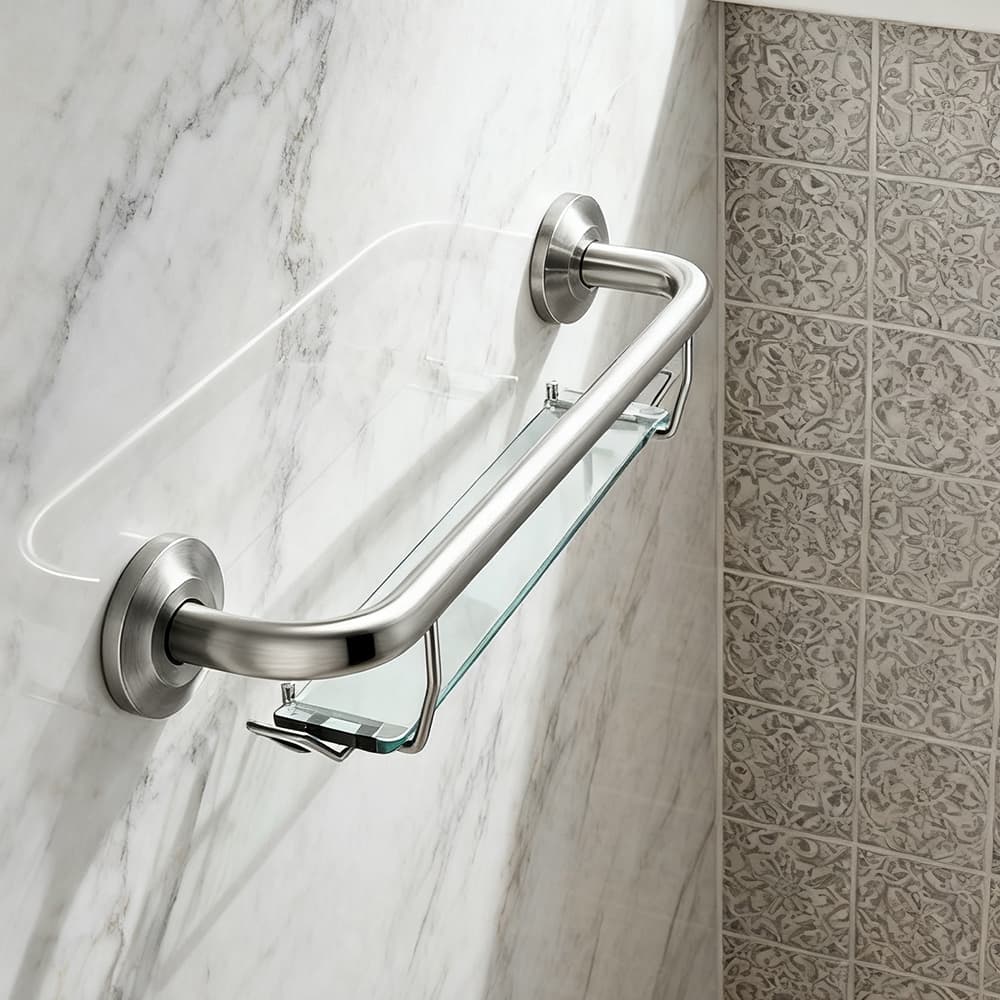 16" Straight Grab Bar, 500lb SUS304 Stainless Steel, ADA | Commercial Project Supplier