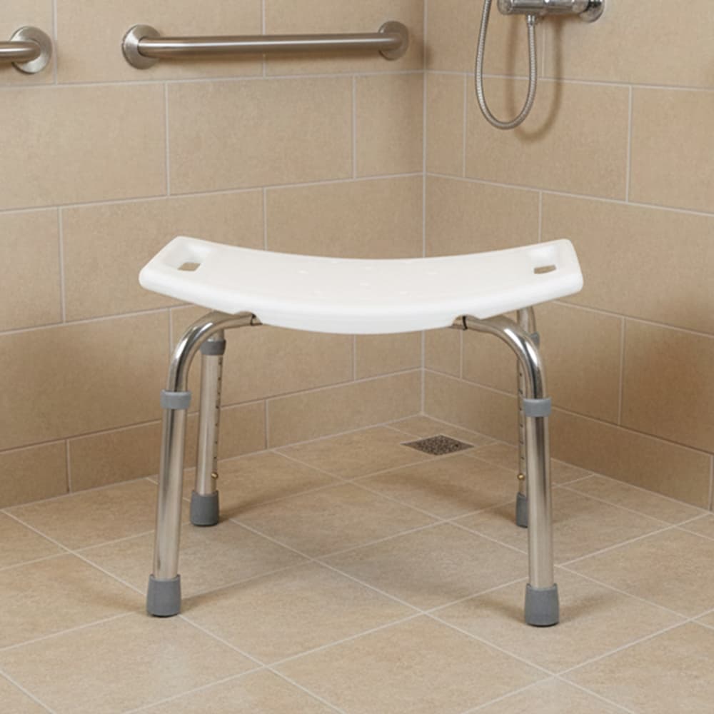 Adjustable Height Freestanding Shower Seat, 300lb ADA | Basic Project Bulk Supplier