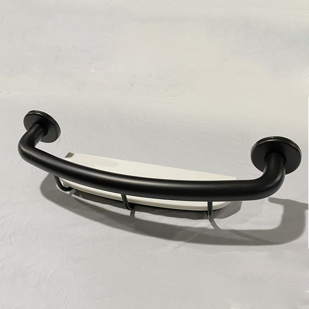 16" Wall Mount Grab Bar with Integrated Shelf, 500lb ADA | Compact Accessible Supplier