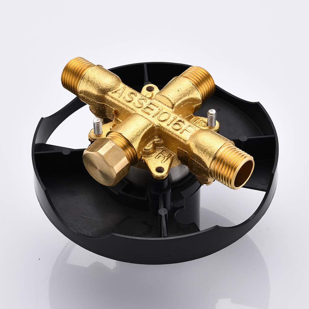 Concealed Shower Set Brass Wall Mounted Rainfall Shower System Single Handle Bathroom Mixer Set