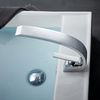 New Design Curved Solid Brass Bathroom Faucet Single Handle Vanity Sink Tap