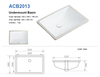 Modern Home White Cupc Rectangle Undercounter Ceramic Bathroom Sink Hand Wash Basin For Washroom