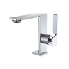 Deck Mounted Brass Bathroom Faucet Single Handle Hot Cold Lavatory Tap