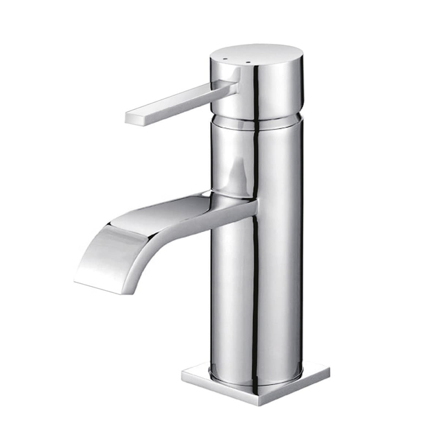 Single Handle Waterfall Basin Faucet, Polished Chrome Solid Brass | Premium Project Supplier