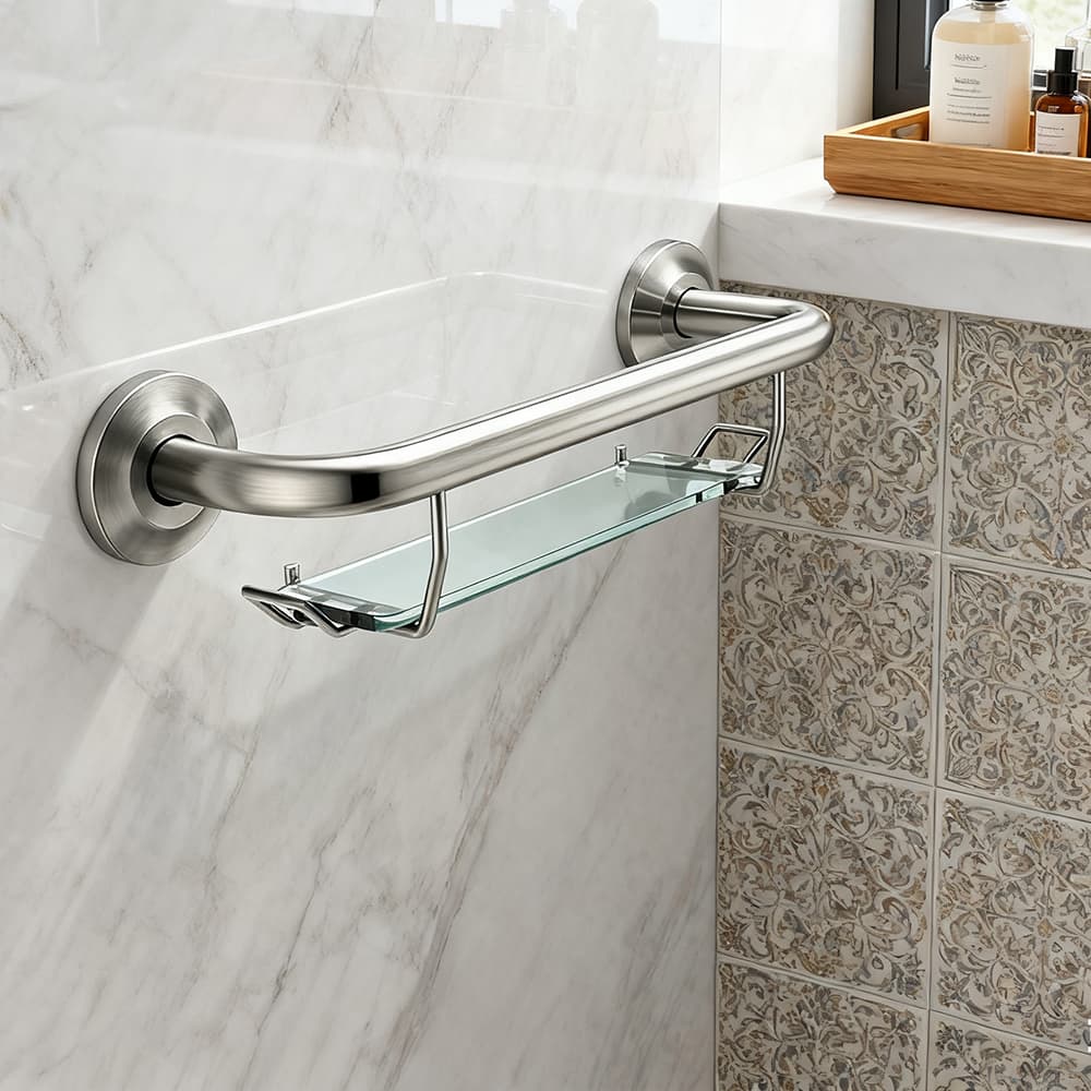 16" Straight Grab Bar, 500lb SUS304 Stainless Steel, ADA | Commercial Project Supplier