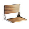 Wall Mount Folding Shower Seat, Teak Wood & Aluminum, 400lb ADA | Senior Care Project Supplier