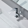 Deck Mounted Brass Bathroom Faucet Single Handle Hot Cold Lavatory Tap
