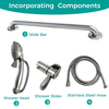 ADA Compliant Slide Bar Shower Set, 250lb Grab Bar Stainless Steel | Accessible Project Supplier